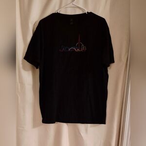 Gildan Black Short Sleeve Tee Architectural Design